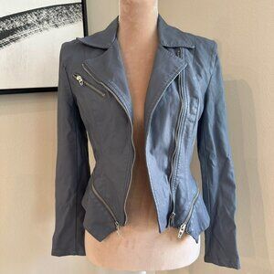 BlankNYC Blue Leather Jacket